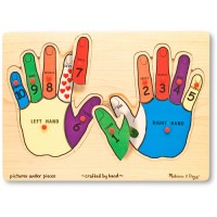 Melissa & Doug Hands Counting Wooden Peg Puzzle, 12pc   